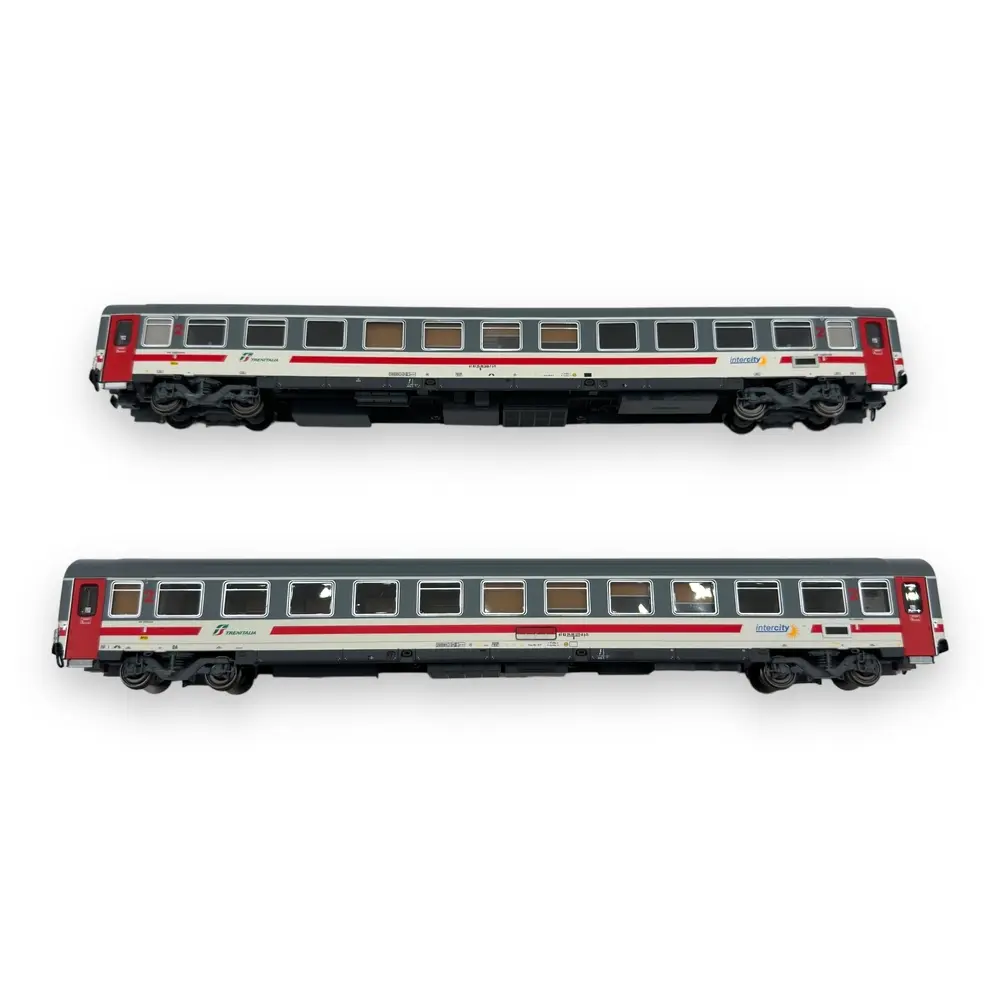 Set de 2 voitures voyageurs Trenitalia ''Intercity Day'' - Acme 70114 - HO 1/87 - FS - Ep VI - 2R - 2