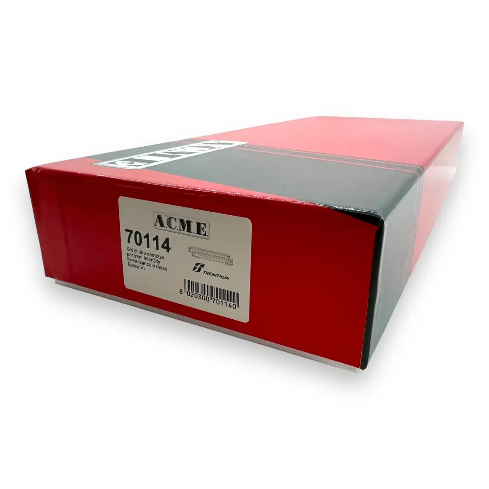 Set de 2 voitures voyageurs Trenitalia ''Intercity Day'' - Acme 70114 - HO 1/87 - FS - Ep VI - 2R - 9