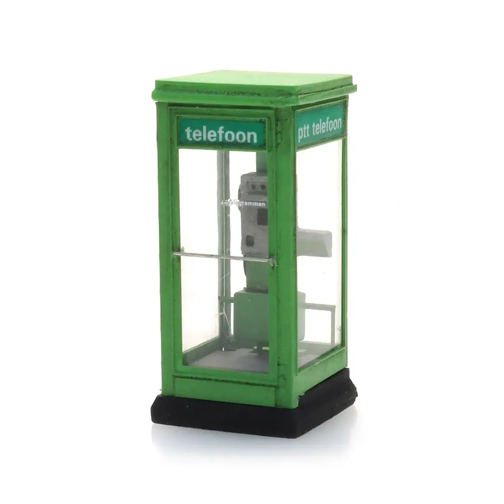 Cabine Téléphonique Verte PTT - ARTITEC 10.397 - HO 1/87 - 4