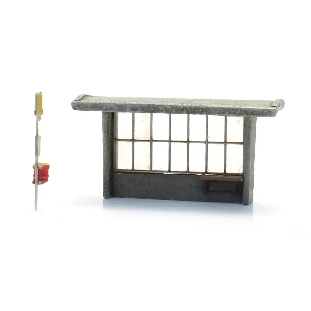 Abribus en béton avec panneau d'arrêt de bus - Artitec 316.103 - N 1/160 - 4