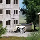 Scénette "Mécanicien" avec outils, personnage et véhicule Busch 7938 - HO 1/87 - 2