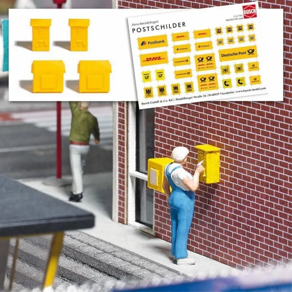 Boites aux lettres BUSCH 7761 - HO 1/87 - 2