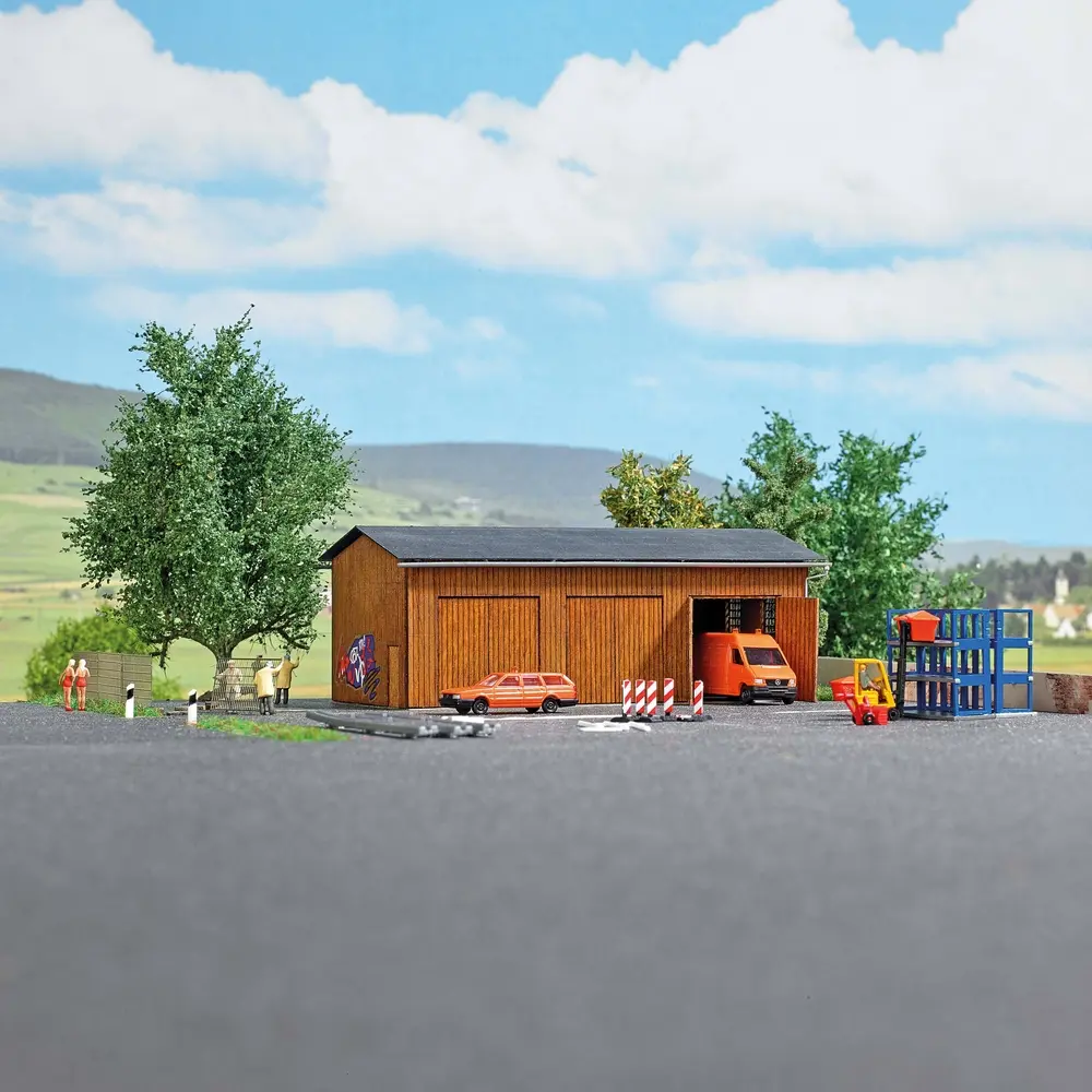 Atelier d'entretien routier en bois - Busch 8234 - N 1/160 - 4