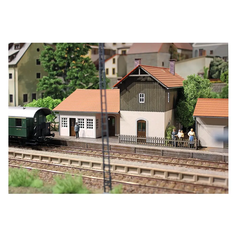 Gare de Rothenstadt avec cabane - Busch 10006 - O 1/43ème - 5