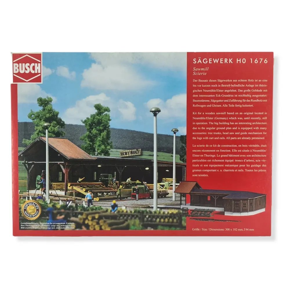 Scierie de Neumühle/Elster - Busch 1676 - HO 1/87 - 300x182x94mm - 2