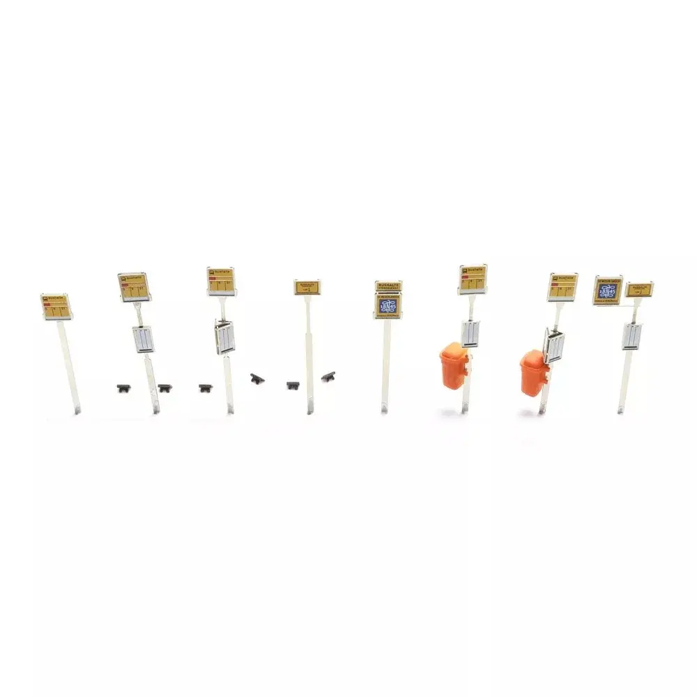 Pack de panneaux de signalisation - ARTITEC 6160105 - HO 1/87- Pour arrêt de bus - 2