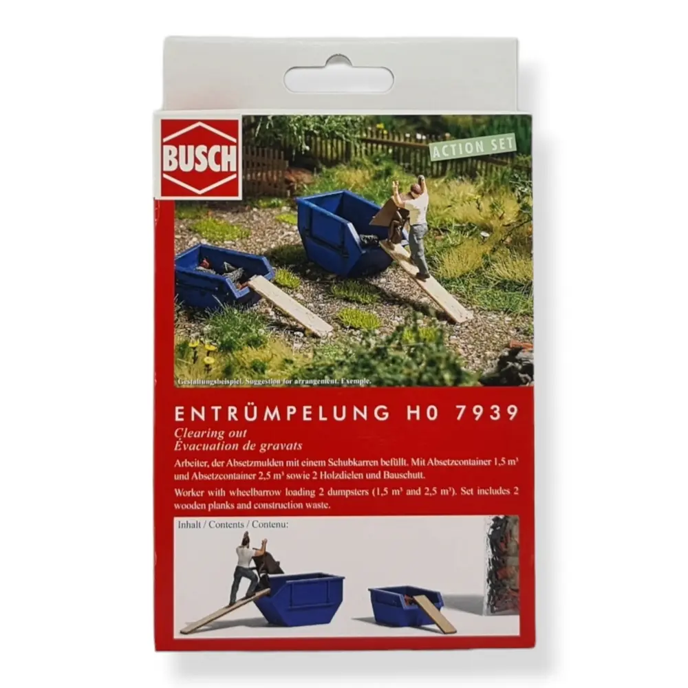 Scénette | Scène de nettoyage - BUSCH 7939 - HO 1/87 - 3