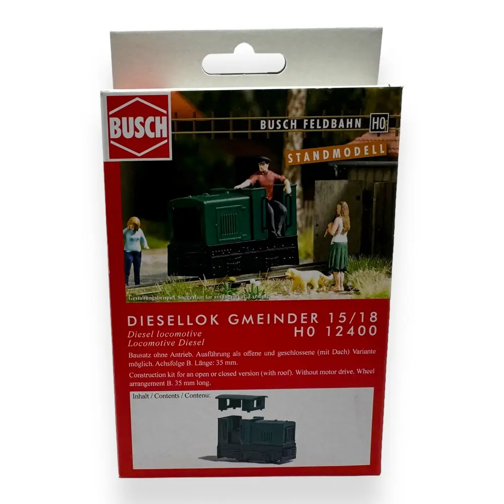 Locomotive diesel modèle sur pied Gmeinder 15/18 - Busch 12400 - 3
