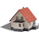 Maison unifamiliale EW 65 - Busch 1923 - HO 1/87 - 113 x 111 x 98 mm  - 3