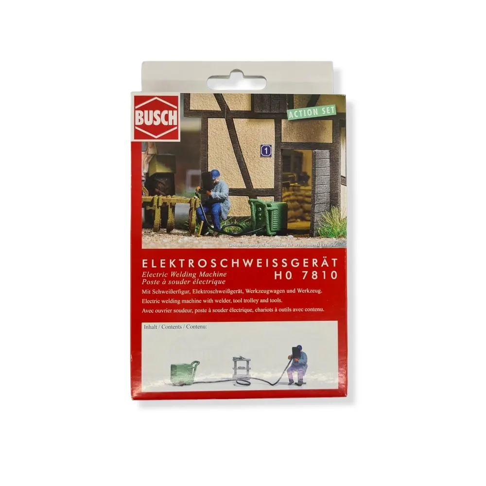 Soudeur + Machine à Souder Electrique - Busch 7810 - HO 1/87 - 2