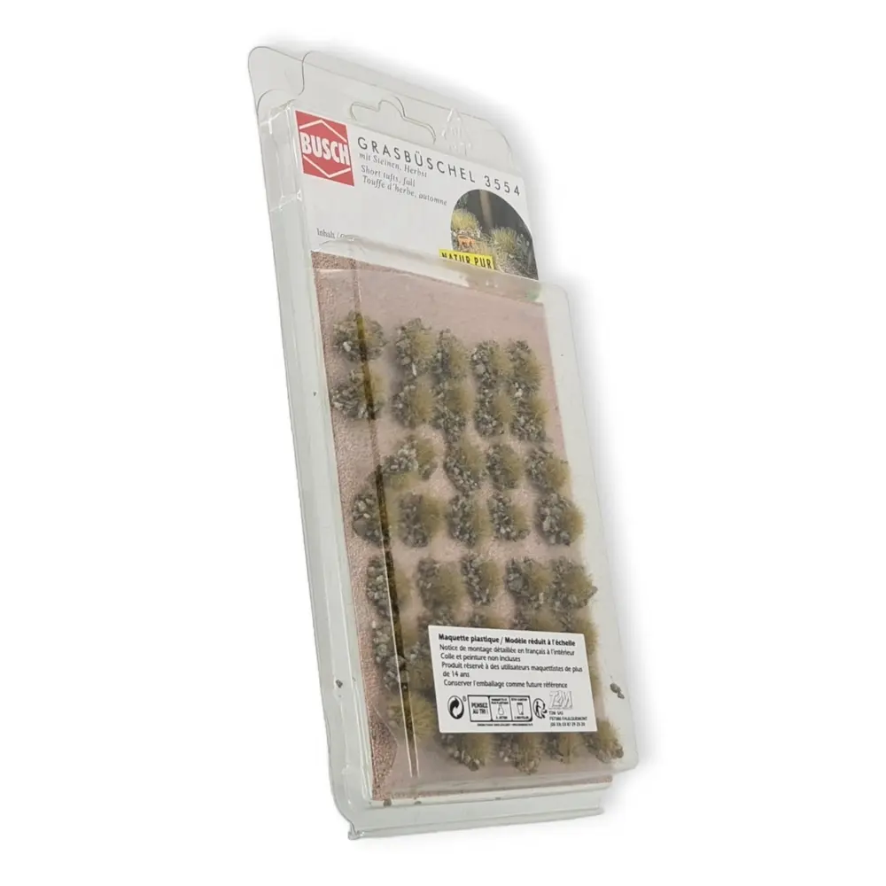 Kit de 40 Touffes d'herbe d'automne Busch 3554 - HO 1/87 - 2