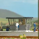 Kiosque de plate-forme - Busch 1378 - HO 1/87 - 49 x 35 x 30 mm - 2