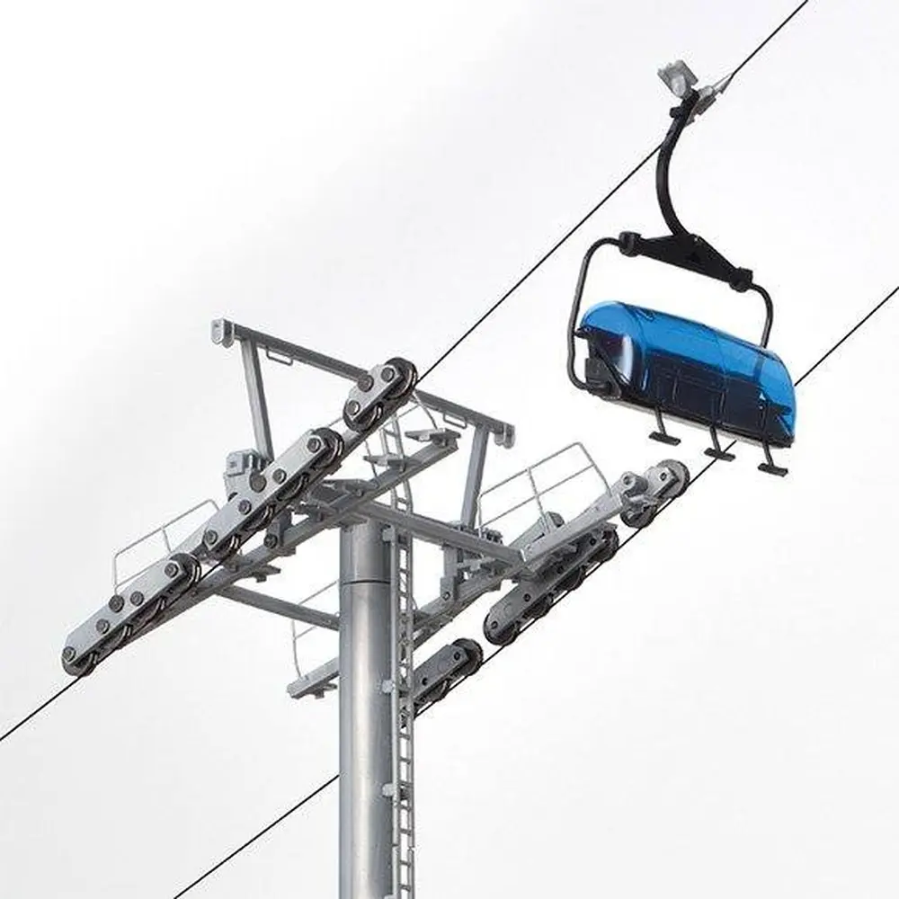 Circuit téléphérique de 8 Télésièges modernes Brawa 6346 - HO 1/87 - 4