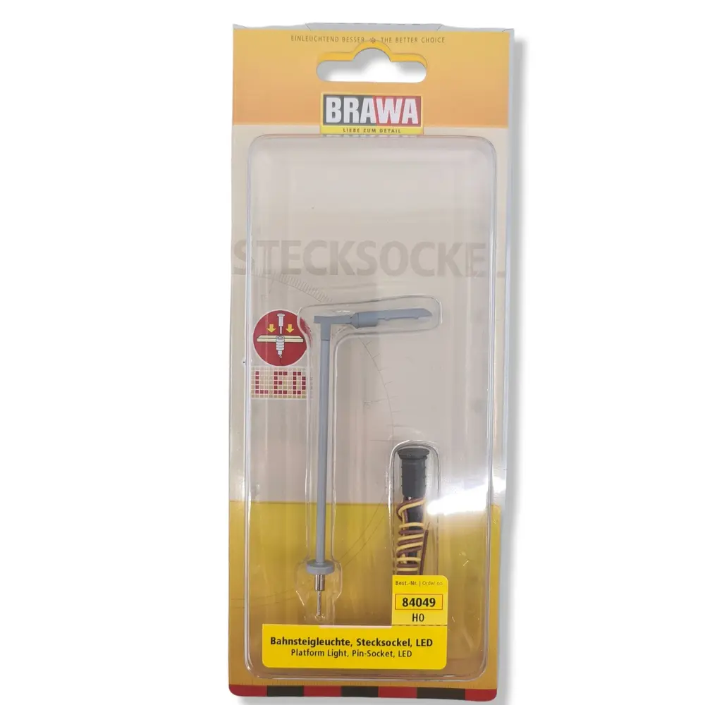 Lampadaire de plateforme LED - Hauteur 70 mm BRAWA 84049 - HO 1/87 - 2