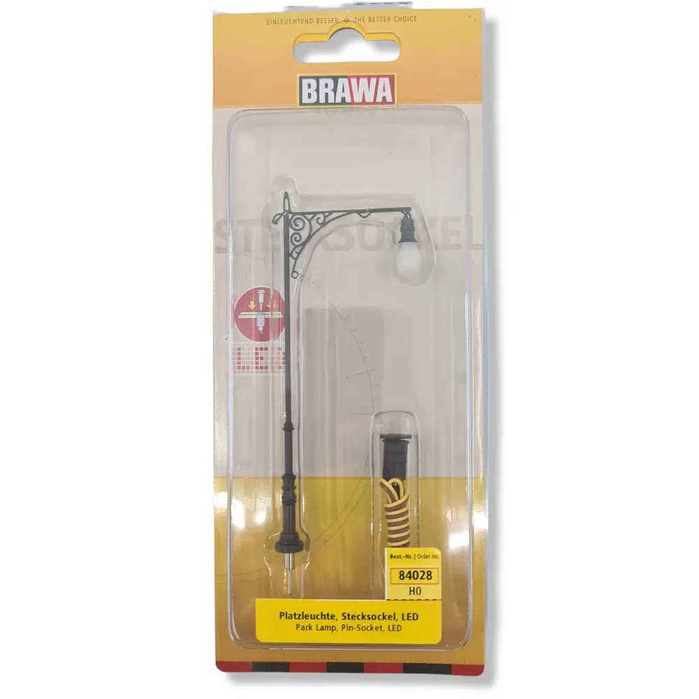 Réverbère de Parc simple LED - Hauteur 100 mm BRAWA 84028 - HO 1/87 - 2