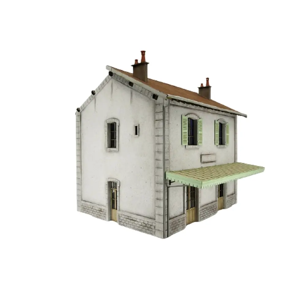 Gare ferroviaire PLM avec 2 portes - Bois Modélisme 301004 - O 1/43 - 2