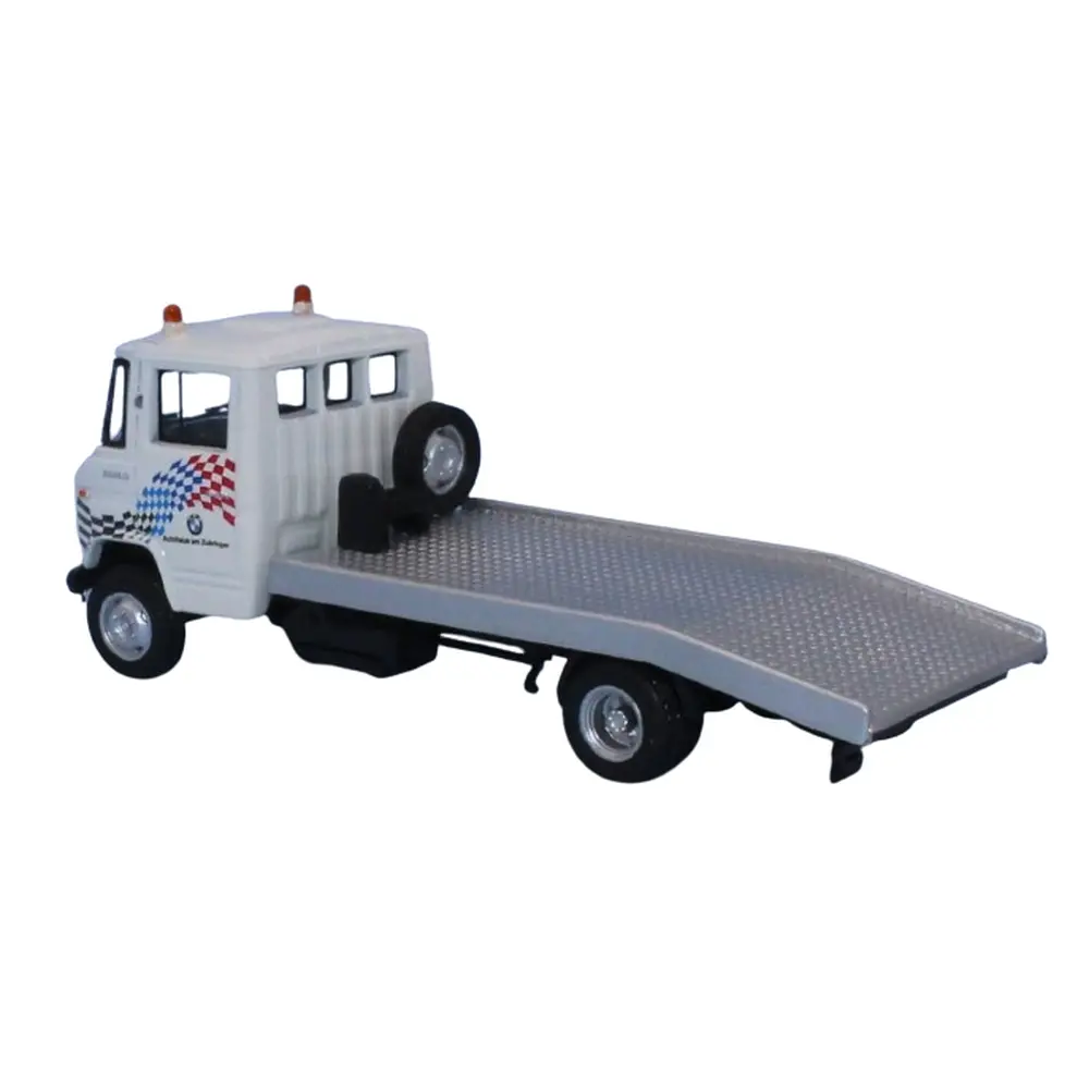 MB L 608 D, dépanneuse à plateau, BMW, 1968 - Brekina 36737 - HO 1/87 - 2