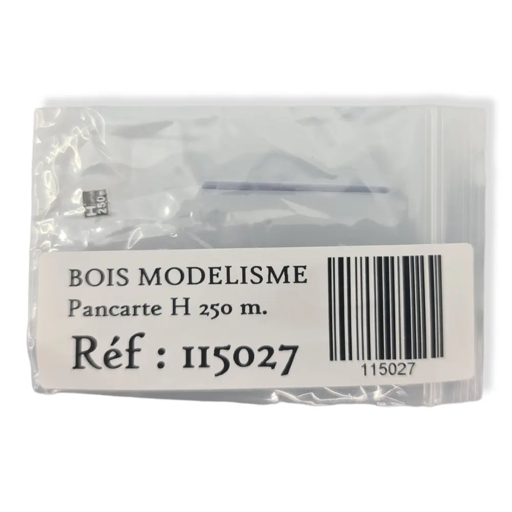 Pancarte "Heurtoir 250m"  BOISMODELISME 115027 - HO 1/87 - SNCF - 3