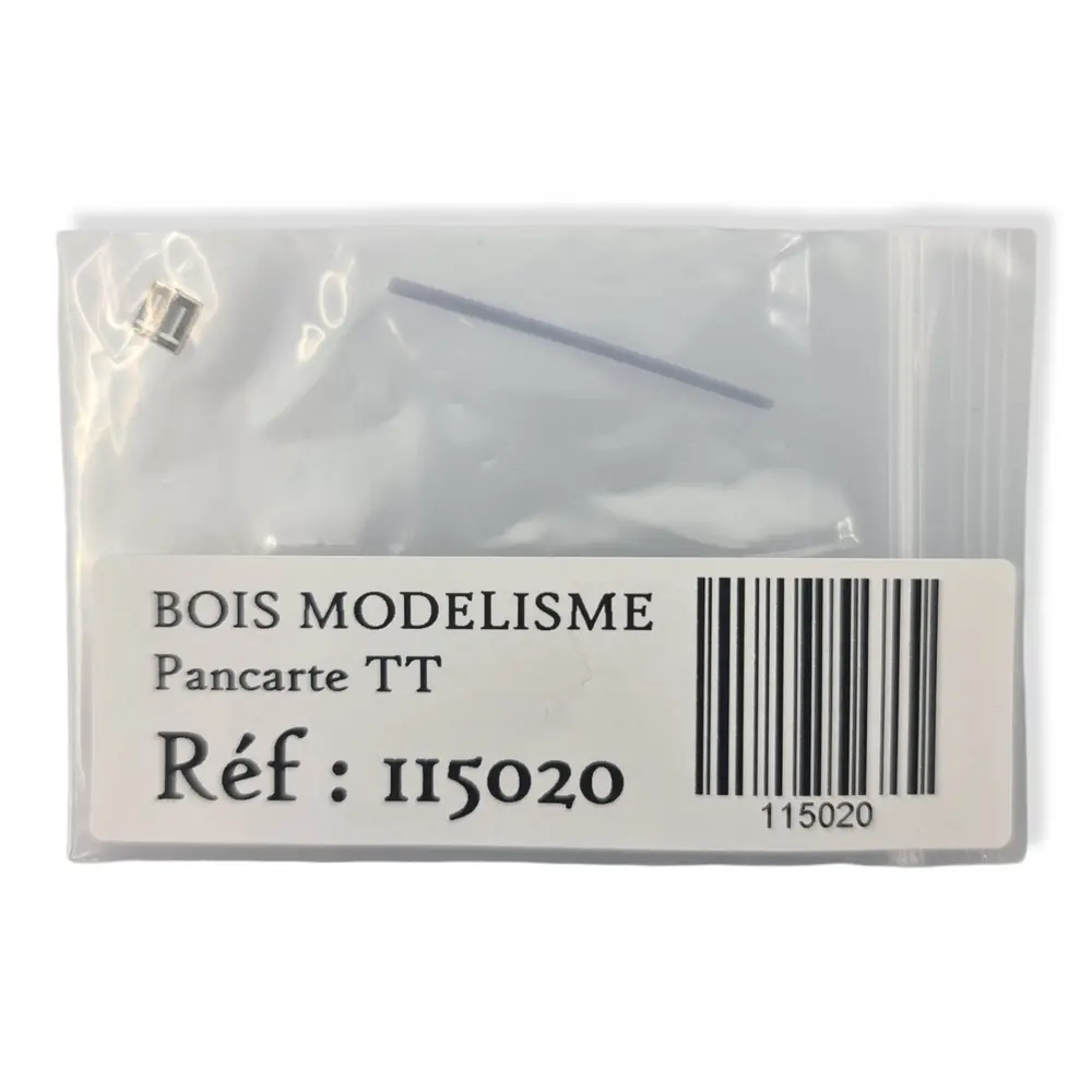 Pancarte "TT" position de l'avant train BOISMODELISME 115020 - HO 1/87 - SNCF - 3