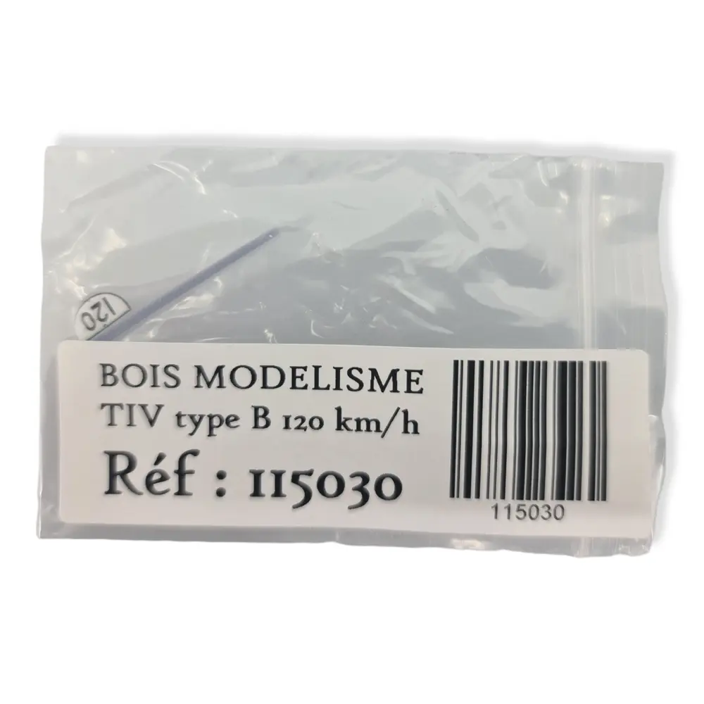 TIV type B "120" limitation à 120km/h  BOISMODELISME 115030 - HO 1/87 - SNCF - 3