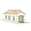 Remise à locomotive PLM - Bois modelisme 105003 - HO 1/87 - 260 x 100 x 115 mm - 2