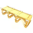 Viaduc de deux voies - Bois Modélisme 109012 - HO 1/87 - 165 mm - 2