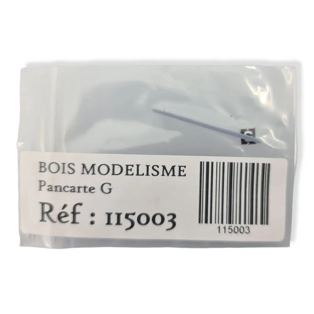 Pancarte "G" Voie de Service BOISMODELISME 115003 - HO 1/87 - SNCF - 3