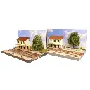 Diorama demi-gare PLM avec deux voies - Bois Modélisme 120001 - HO 1/87 - 14