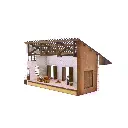 Demi-Halle PLM 3 Portes - Bois Modélisme 102009 - HO 1/87 - 4