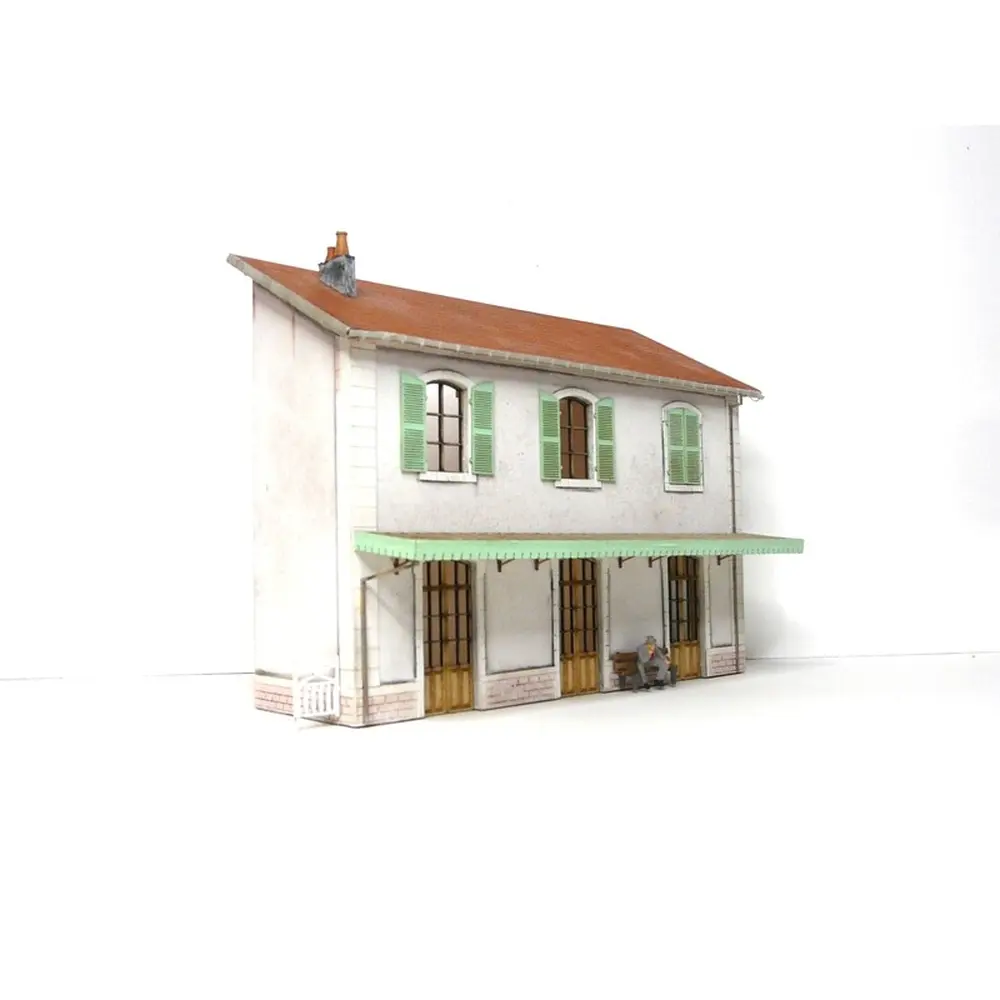 Demi-Gare PLM 3 portes - BOIS MODELISME 101013 - HO 1/87 - 140x70x112mm - 2