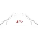 Passerelle pour piétons Bois Modelisme 208001 - N 1/160 - 2