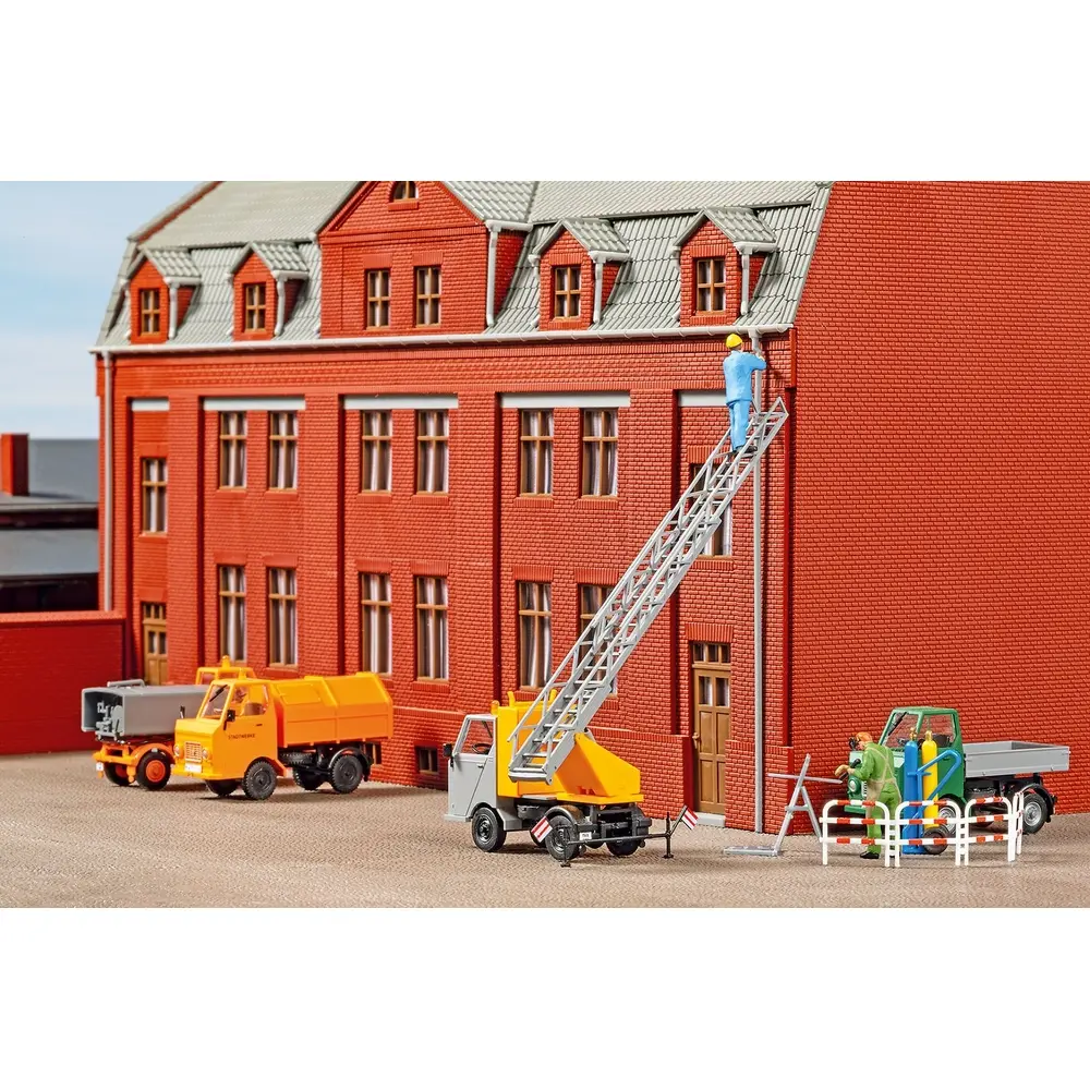 Chantier de Construction d'Echelles Tournantes - Multicar M22 - Auhagen 41689 - HO 1/87 - 3