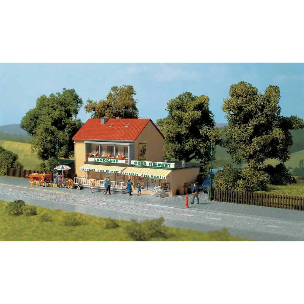 Commerce "Épicerie" avec habitation Auhagen 12238 - HO : 1/87 - 180 x 95 x 98 mm - 3