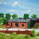 Remise pour 2 locomotives en briques et colombages - Auhagen 14470 - N 1/160 - 4