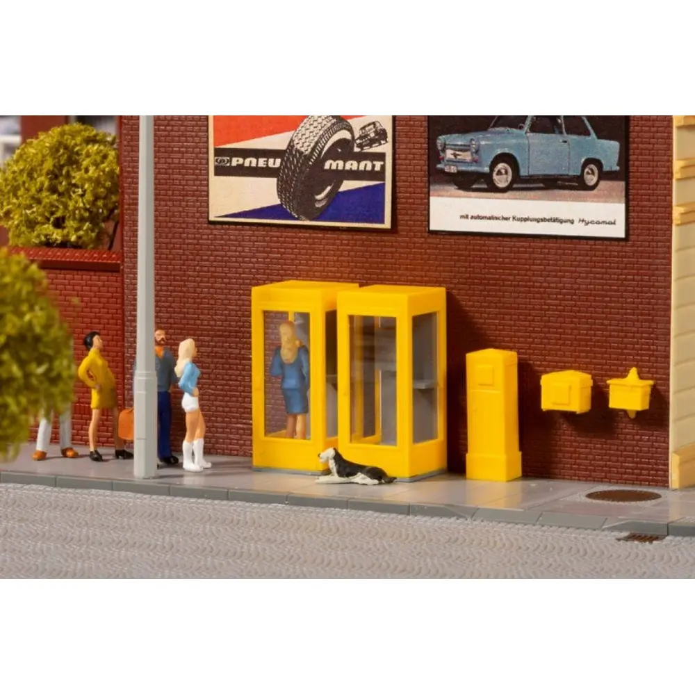 Cabines téléphoniques et boîtes aux lettres - Auhagen 41662 - HO 1/87 - 2