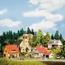 Coffret 1 Eglise et 3 Maisons Individuelles - Auhagen 15201 - HO : 1/87 - 2