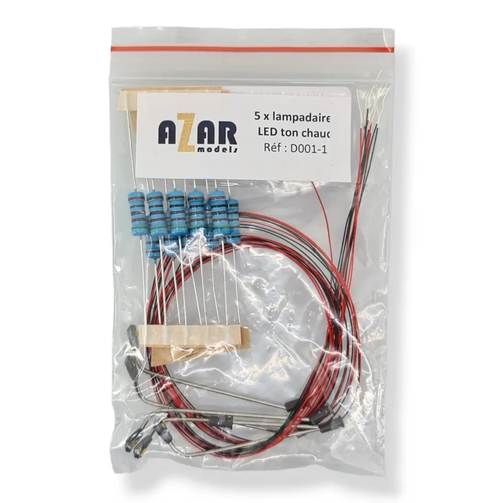 Lot de 5 Lampadaires de Rue LED Blanc / Chaud - AZAR MODELS D001-1 - Z 1/220 - 3