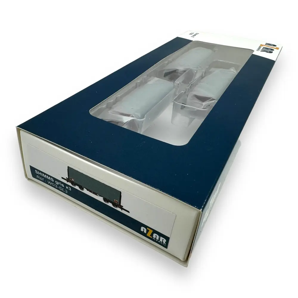 Coffret de 3 wagons bâchés shimms - Azar Models W03-SL3 - Z 1/220 - SNCF - Ep IV/V - 2R - 4