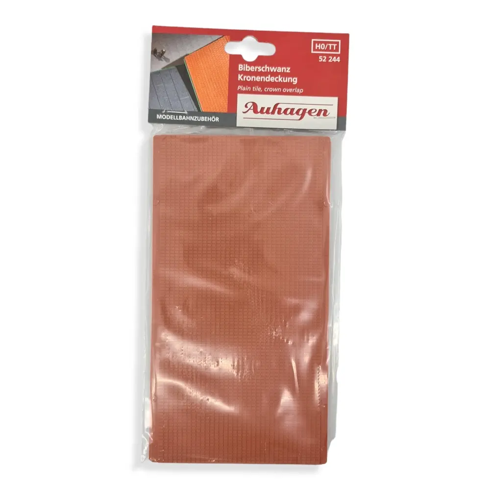 lot de 2 plaques tuiles style tuile pleines AUHAGEN 52244 HO TT - 100 x 200 mm - 2