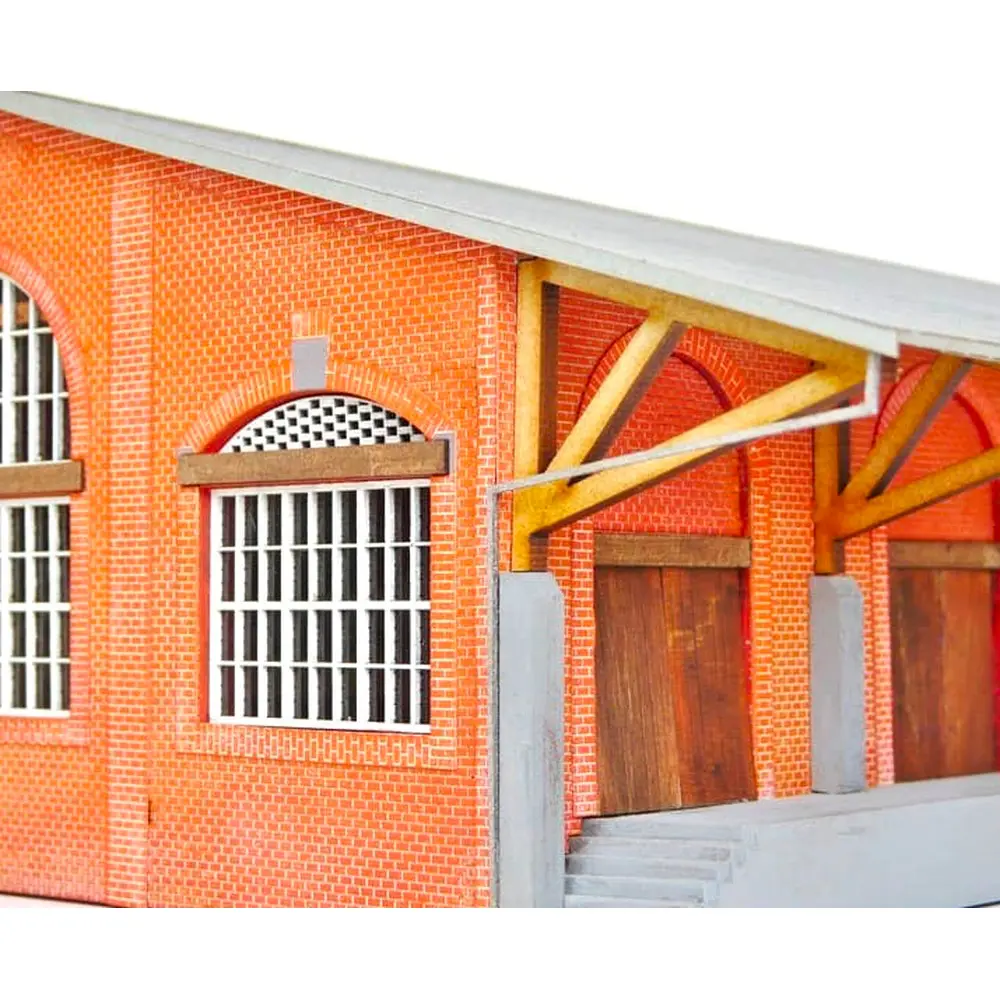 Halle à marchandise de la compagnie des chemins de fer du Nord - Bois Modélisme 102007 - HO 1/87 - 9