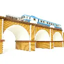 Extension pour viaduc en pierres 2 voies - Bois Modélisme 109013 - HO 1/87 - 135mm  - 3