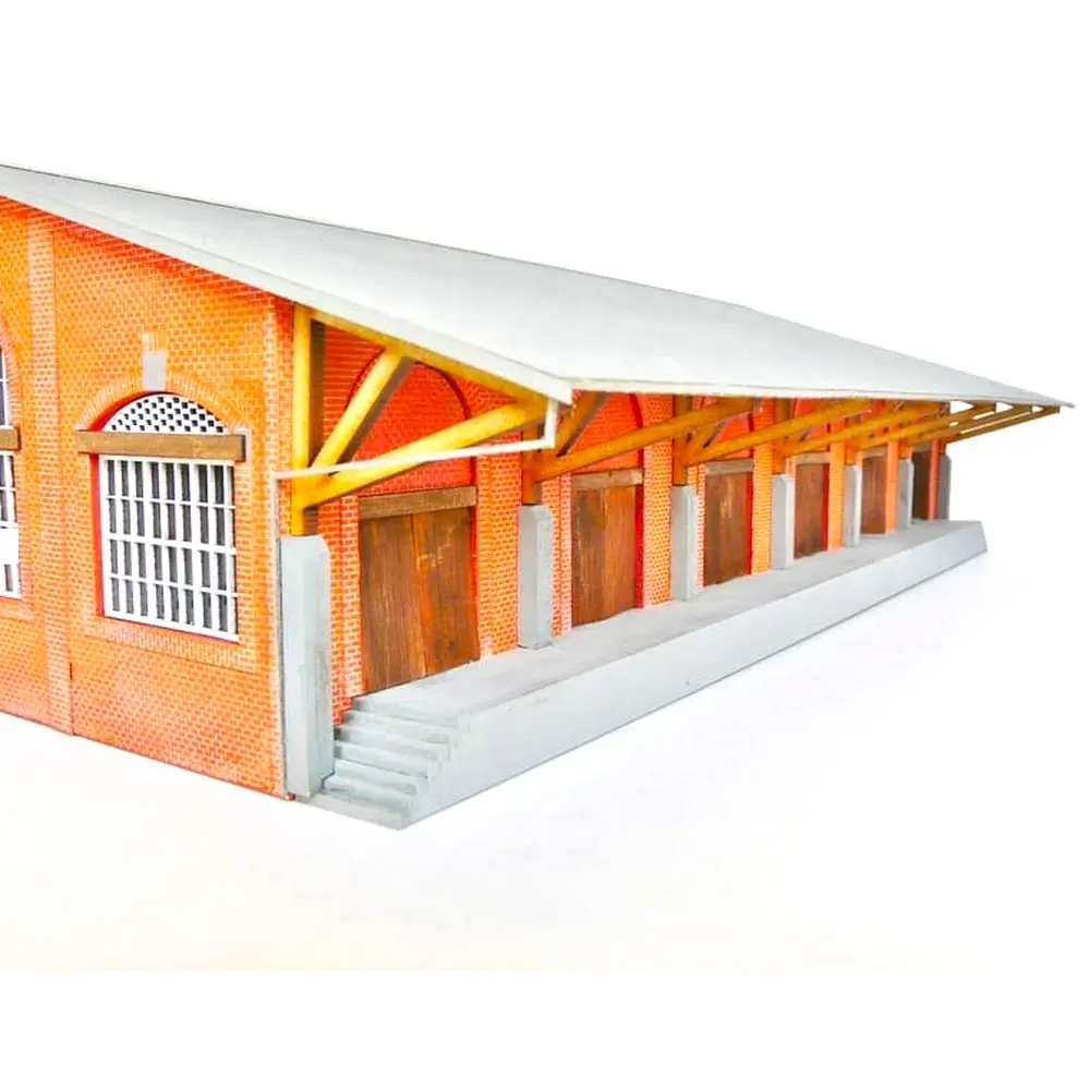 Halle à marchandise de la compagnie des chemins de fer du Nord - Bois Modélisme 102007 - HO 1/87 - 11