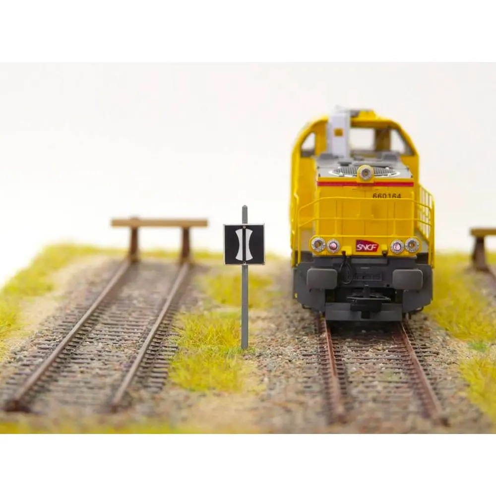 Pancarte Fin "Baissez Pantographes" BOISMODELISME 115024 - HO 1/87 - SNCF - 2