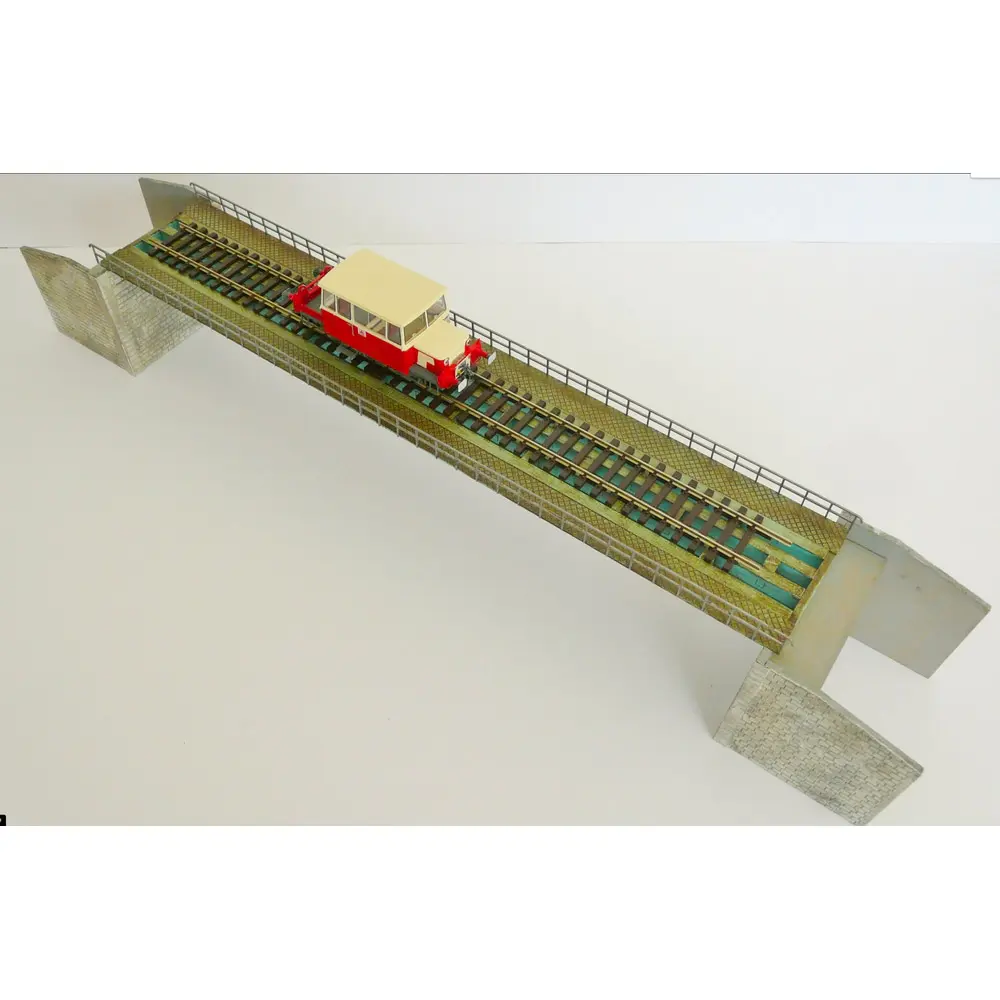 Pont métallique 1 voie avec culées - 350 mm BoisModelisme 108007 - HO 1/87 - 5