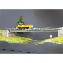 Pont métallique 1 voie avec culées - 350 mm BoisModelisme 108007 - HO 1/87 - 4