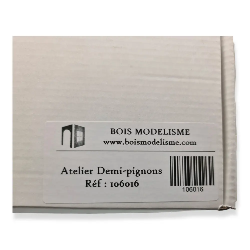 Atelier demi pignons - BOIS MODELISME 106016 - HO 1/87ème - 122x24x98mm - 4