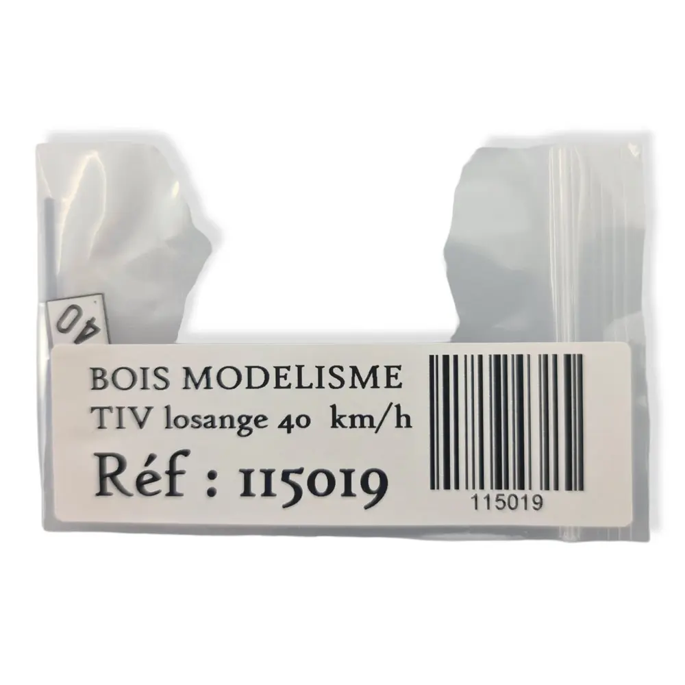 TIV losange "40" limitation 40 km/h BOISMODELISME 215019 - N 1/160 - SNCF - 3