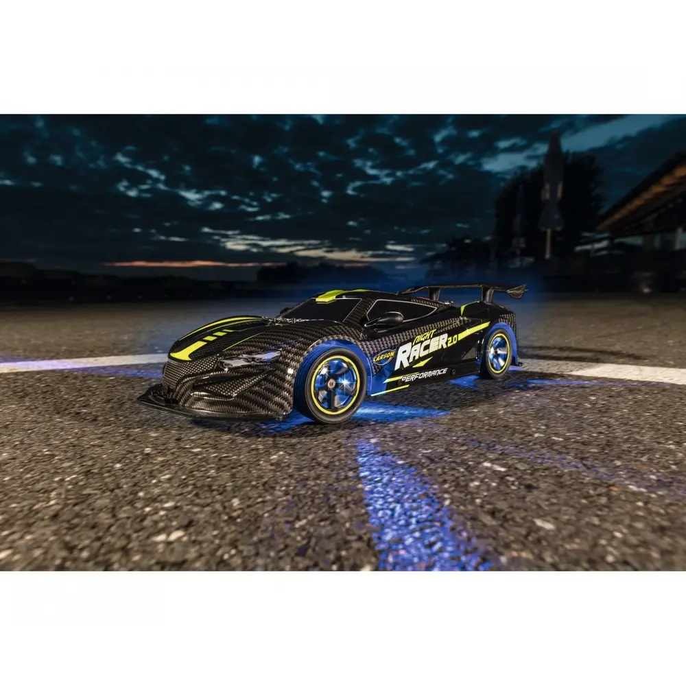 Voiture radiocommande Night Racer 2.0 - Carson 500404249 - 1/10 - Jaune - 2.4GHz 100% RTR - 8