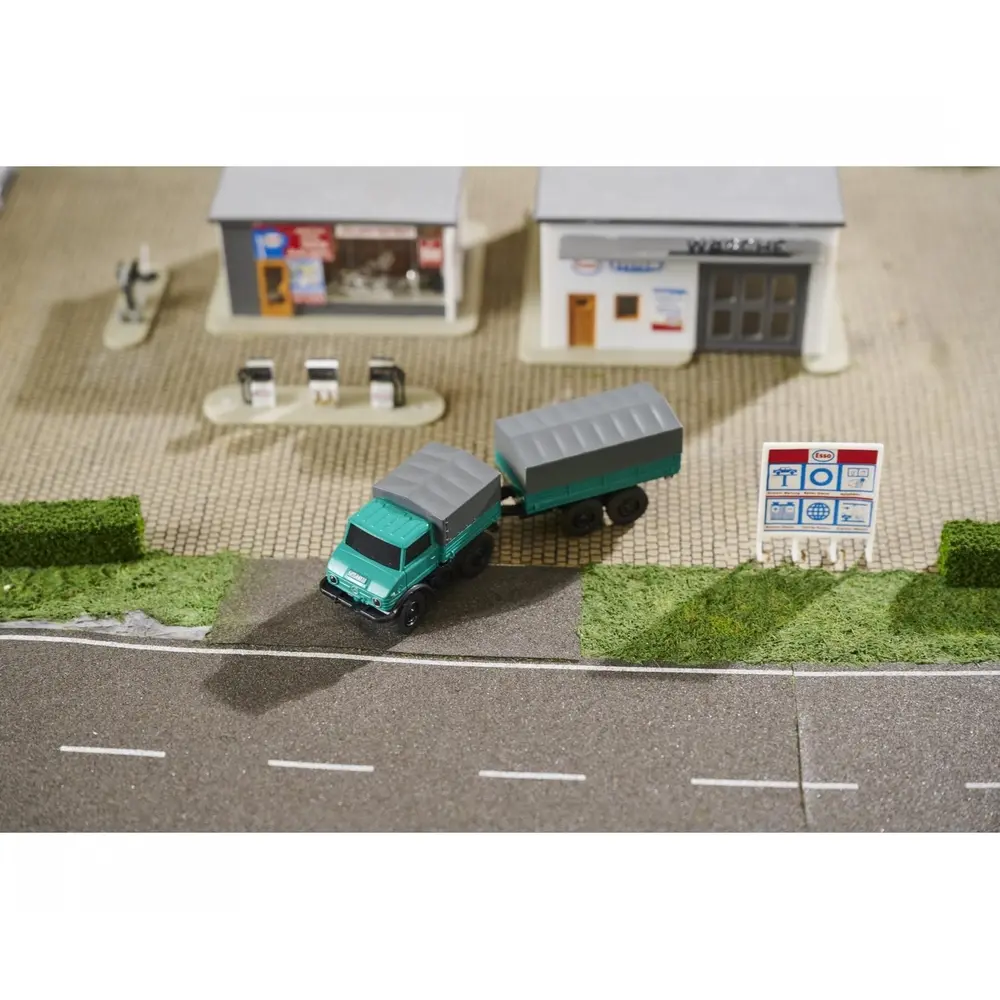 Mercedes-Benz Unimog U406 Forestier avec remorque 2.4G 100% RTR - Carson 500504165 - HO 1/87 - 9