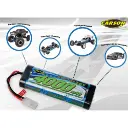 Batterie NiMH 7,2V 4000mAh Race avec connecteur Tamiya - CARSON 500608225 - 2